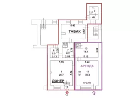 Аренда street retail помещения, 48.6 м²