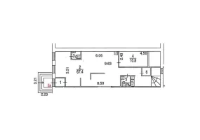 г Москва, Волховский пер., 2, 83.4 м², 1 этаж | Продажа