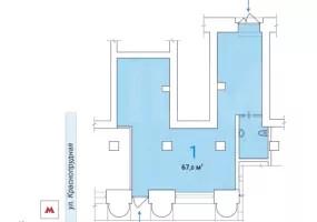 Арендный бизнес, 67 м², доход 440 000 руб., г Москва, ул Краснопрудная, д 26