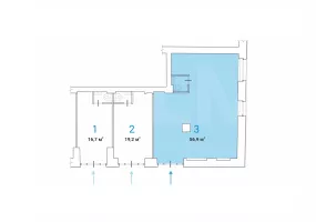 Дмитрия Ульянова ул., 10/1, кор. 1, 56.9 м², 1 этаж | Продажа