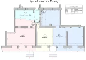 г Москва, Краснобогатырская ул., 75, кор. 1, 244.2 м², 1 этаж | Продажа