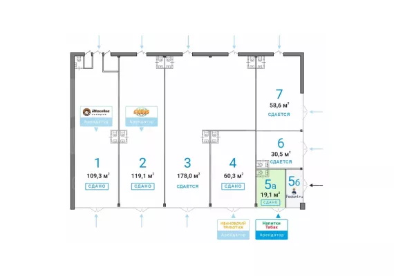 Тушинская ул.24 стр.15, 19.6 м², 1 этаж | Аренда