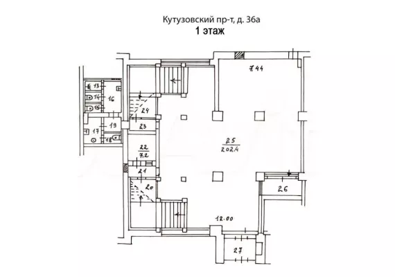 Арендный бизнес, 2278.8 м², доход 3 283 830 руб., г Москва, Кутузовский пр-т, 36А