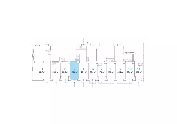 Дмитрия Ульянова ул., 10/1, кор. 1, 21.2 м², 1 этаж | Продажа