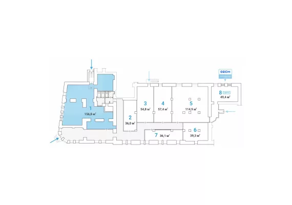 г Москва, Бол. Бронная ул., 23, стр. 1, 156.8 м², 1 этаж | Аренда