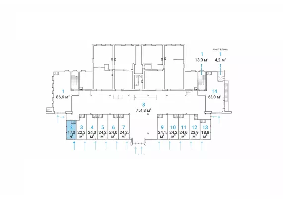 Москва, 1-я Новокузьминская, д 21, к2, 17 м², 1 этаж | Продажа