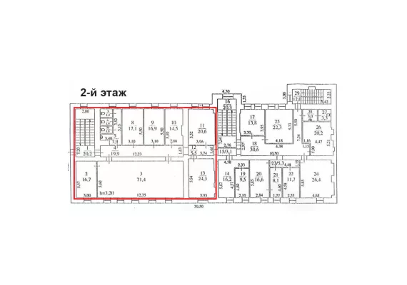 г Москва, Покровский б-р, 8, стр. 1, 266.4 м², 2 этаж | Аренда