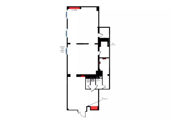 г Москва, ул Ясеневая, д 12 к 2, 135 м², 1 этаж | Продажа