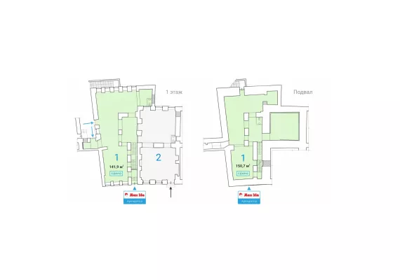 Арендный бизнес, 292.6 м², доход 1 100 000 руб., г Москва, Покровка ул., 3/7, стр. 1а