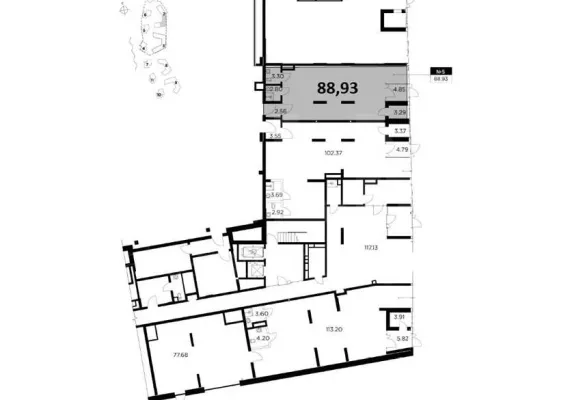 г Москва, Симоновская наб., 1, 88.93 м², 1 этаж | Продажа