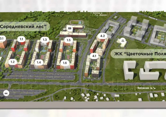 г. Москва, д. Середнево, ЖК Цветочные Поляны Экопарк, 4к1, 84.7 м², 1 этаж | Продажа