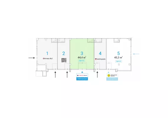 Арендный бизнес, 44.4 м², доход 500 000 руб., Профсоюзная ул., 102, стр. 1