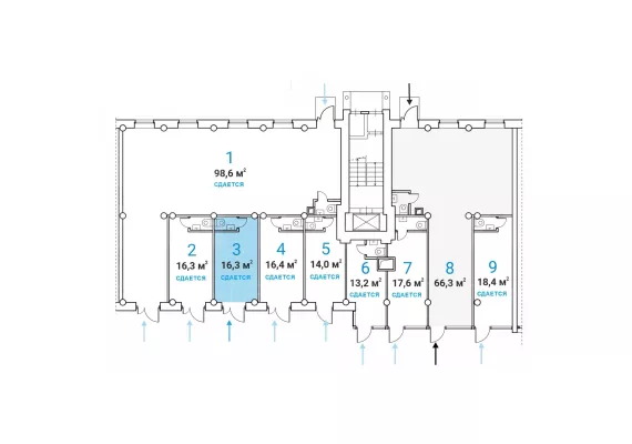 Планерная ул., 12, кор. 1, 16.7 м², 1 этаж | Продажа