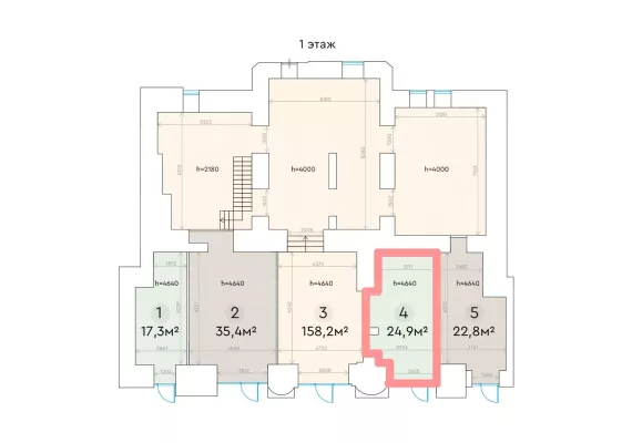 Арендный бизнес, 24.9 м², доход 533 333 руб., Остоженка ул., 5