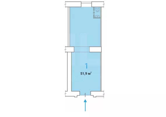 Шаболовка ул., 30, 51.9 м², 1 этаж | Продажа