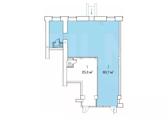 г Москва, Бутырская ул., 97, 80.7 м², 1 этаж | Продажа