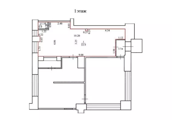 г Москва, ул Авиамоторная, д 20/17, 34.8 м², 1 этаж | Продажа