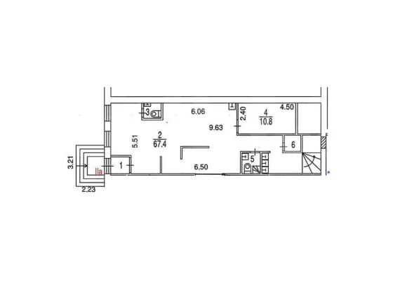 г Москва, Волховский пер., 2, 83.4 м², 1 этаж | Продажа