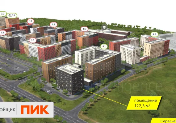 Арендный бизнес, 122.5 м², доход 320 000 руб., г. Москва, пос. Филимонковское, ЖК Середневский Лес, к4.1, 1 этаж