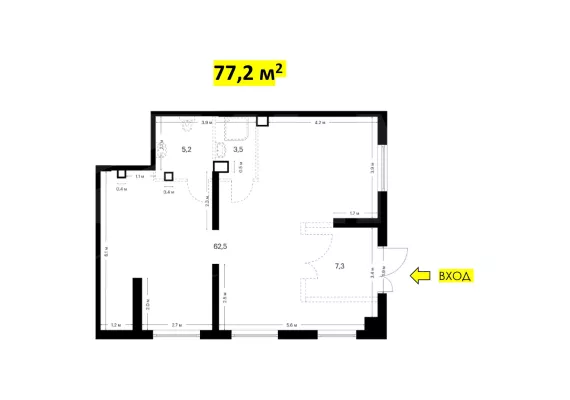 г. Москва, ЖК «Кавказский бульвар 51» к 1.6, 77.2 м², 1 этаж | Продажа