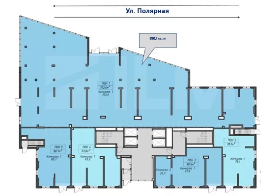 г Москва, ул Полярная, д 27 стр 5, 890 м², 1 этаж | Продажа