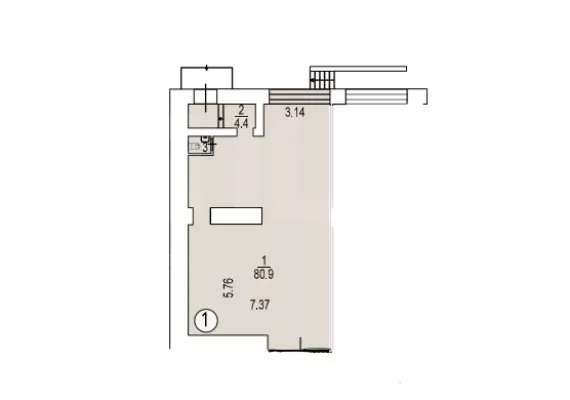 г Москва, Лесная ул., 10-16, 86.4 м², 1 этаж | Аренда