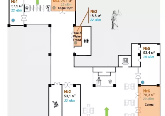 г Москва, Верейская ул., 29, стр. 34, 93.4 м², 1 этаж | Продажа