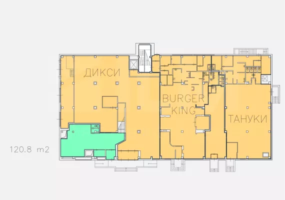 г Москва, Маршала Катукова ул., 23, 1068.3 м², -1-2 этаж | Аренда