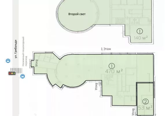 г Москва, Архитектора Власова ул., 20, 663 м², 1-2 этаж | Аренда