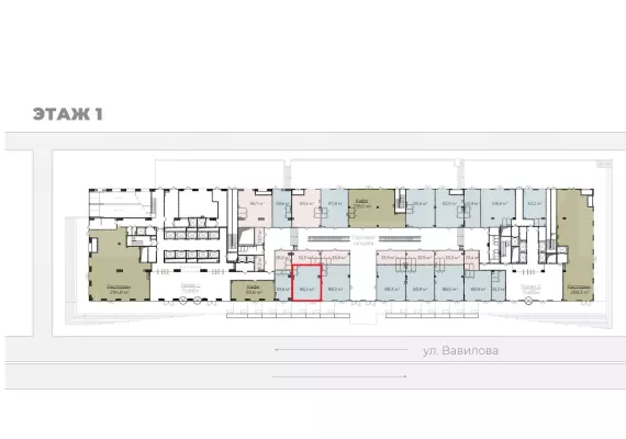 г Москва, Вавилова ул., вл. 11, 13А, 86.2 м², 1 этаж | Продажа