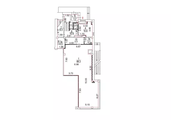 г Москва, Стромынка ул., 19, кор.1, 136.7 м², 1 этаж | Продажа