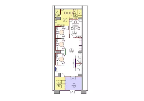 г Москва, Багратионовский пр-д, 1А, 125 м², 1 этаж | Аренда