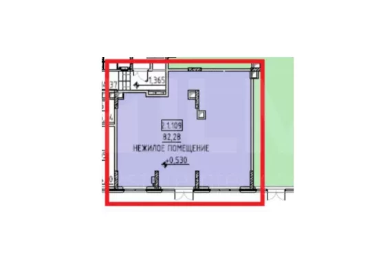 Московская область, п. Отрадное, Лесная ул., 19к4, 86.1 м², 1 этаж | Аренда