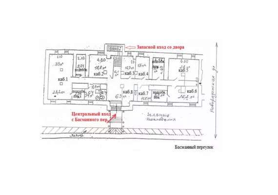 Арендный бизнес, 270.7 м², доход 327 096 руб., г Москва, 1-й Басманный пер., 5/20, стр. 1