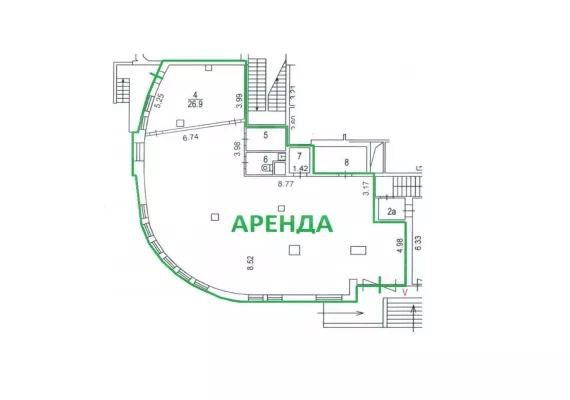 г Москва, ул Таганская, д 26 стр 1, 188.9 м², 2 этаж | Аренда