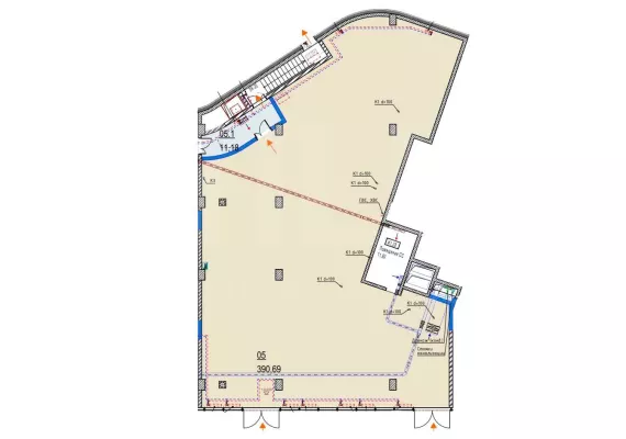 г. Москва, Бол. Саввинский пер., вл. 2-4-6, стр. 1, 5, 6, 15, 17; вл. 4, 390.69 м², 1 этаж | Аренда