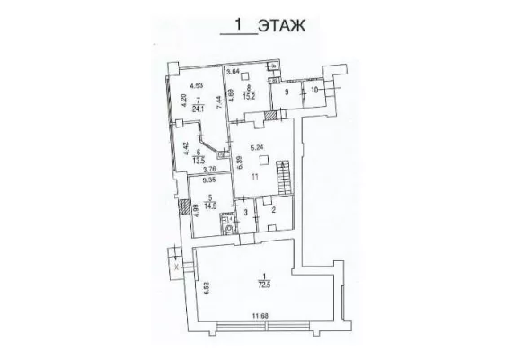 г Москва, Кутузовский пр-т, 24, 379.4 м², 1 этаж | Продажа