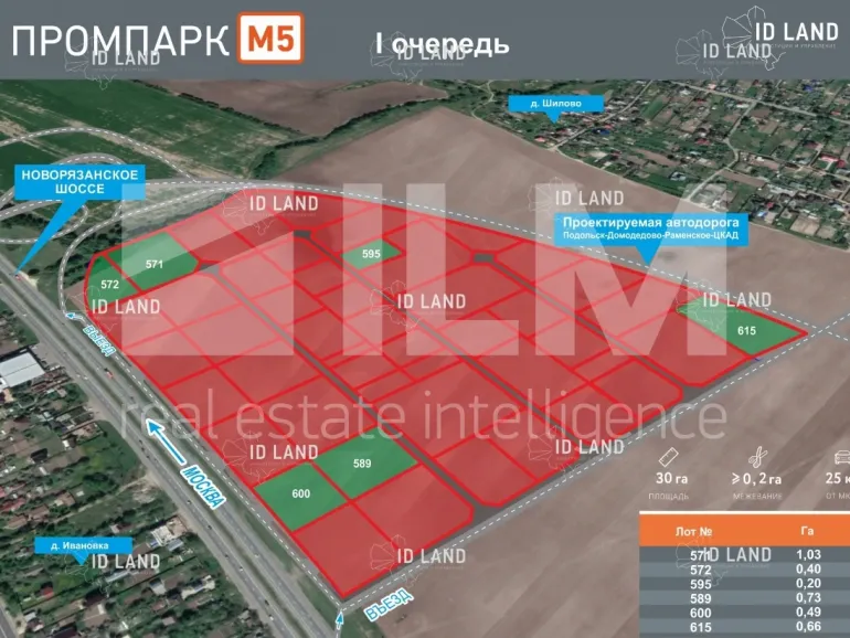 Промпарк М5 Российская Федерация, Московская область, р-н Раменский, с/п Софьинское на продажу